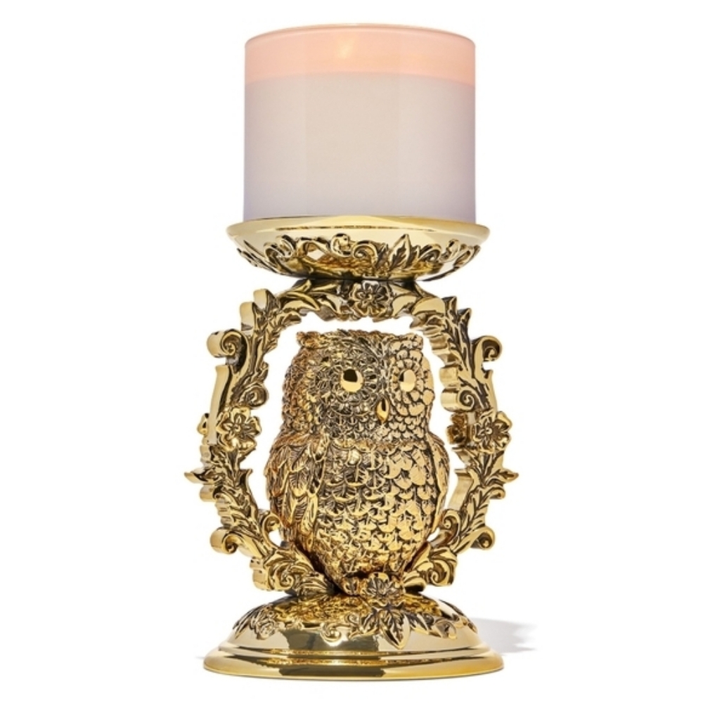 Bath and body works Ornate Owl Pedestal 3-Wick Candle Holder